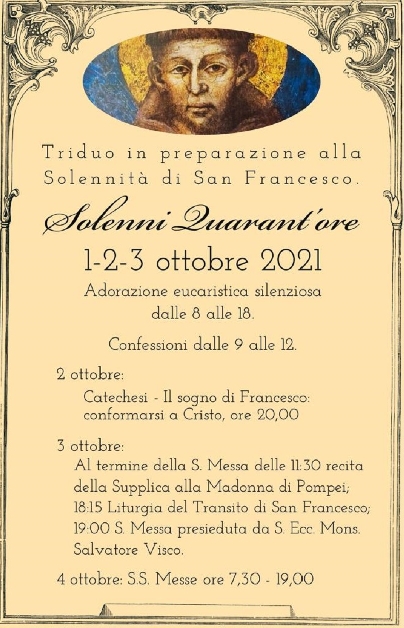 locandina festa san Francesco 2021